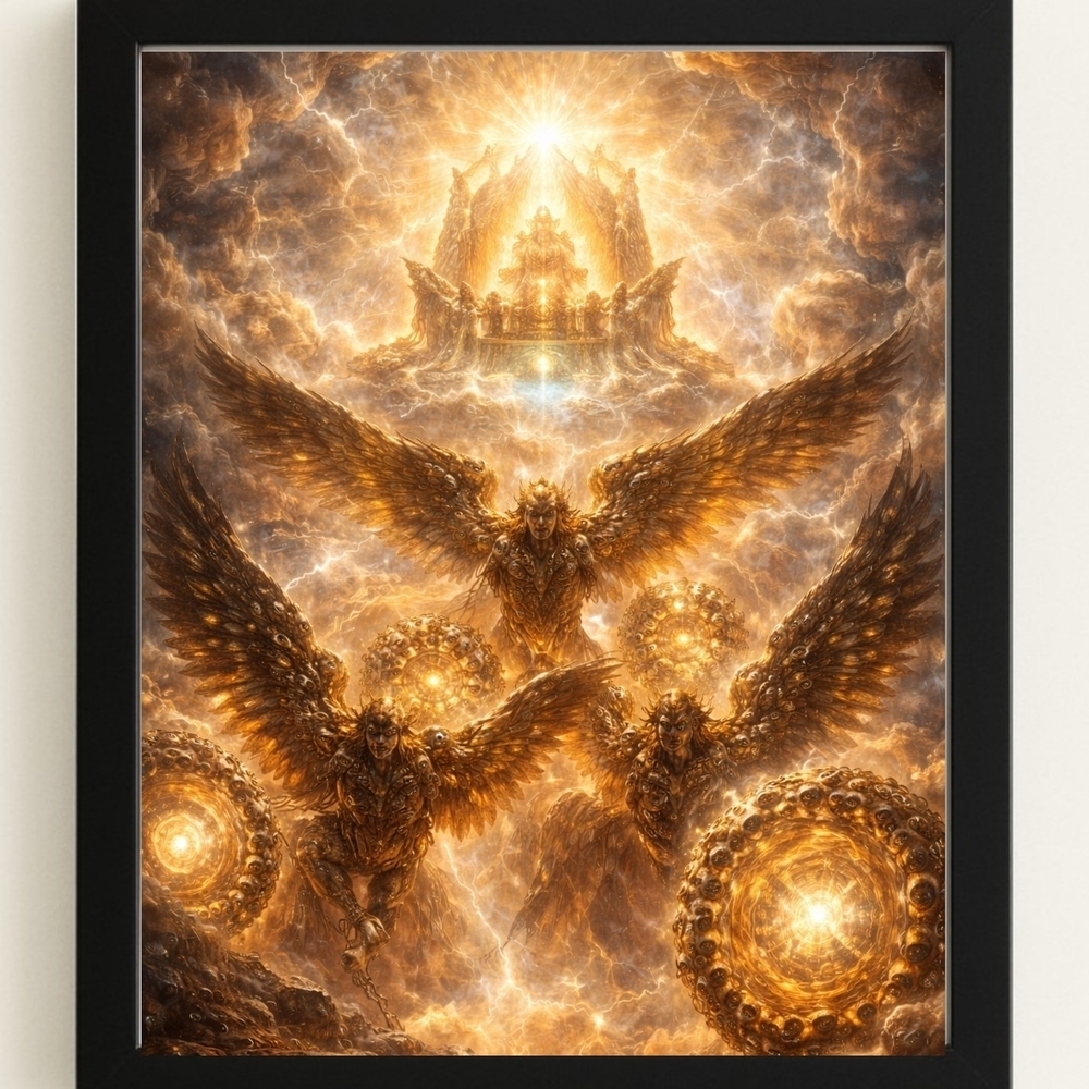 Ezekiel's Vision In Glass Frame 8x10